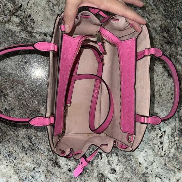 Kate Spade Pink Leather Handbag crossbody strap - Picture 6 of 6
